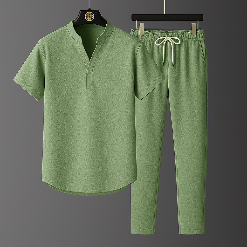 Elegante conjunto de salón de lino