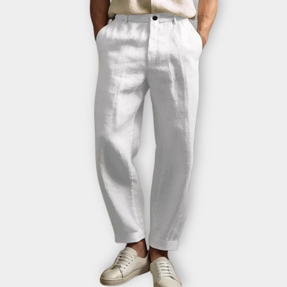 Pantalones casuales de lino