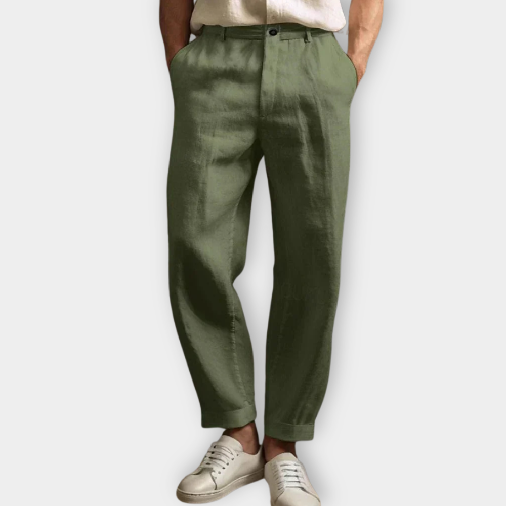 Pantalones casuales de lino