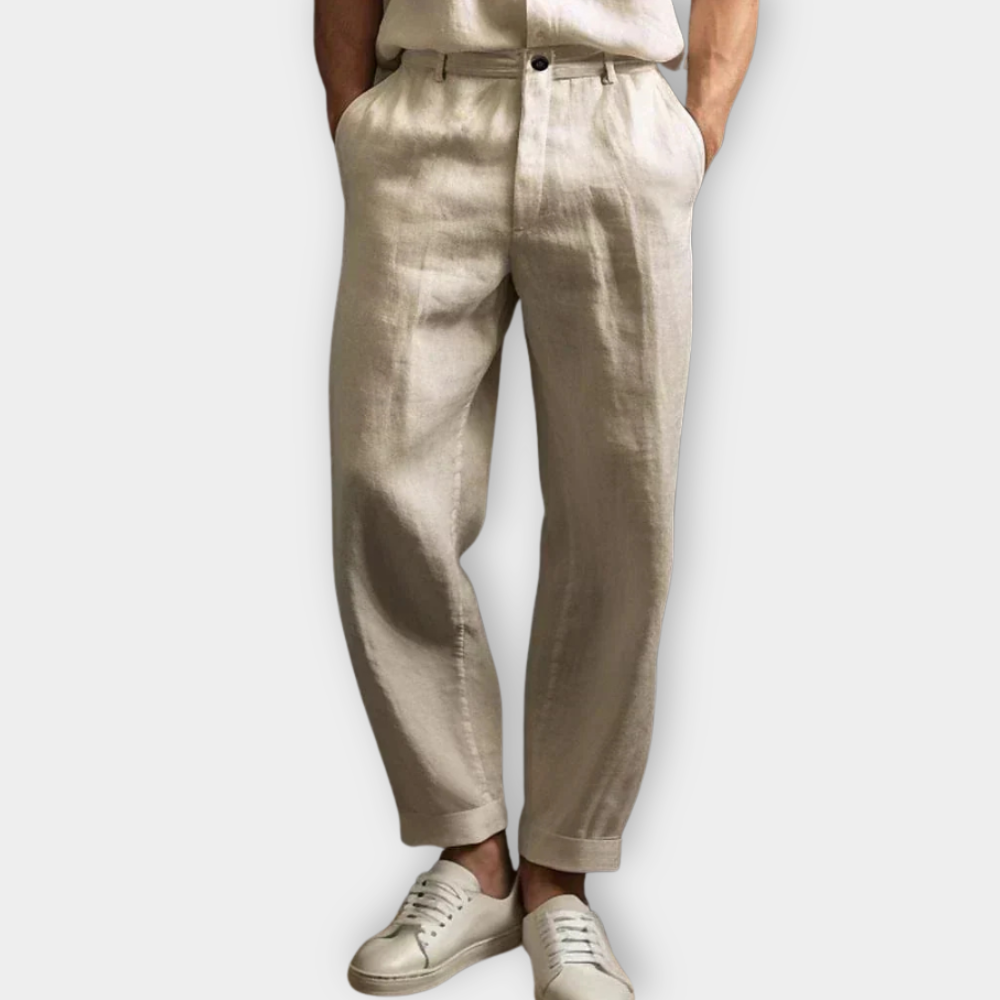 Pantalones casuales de lino