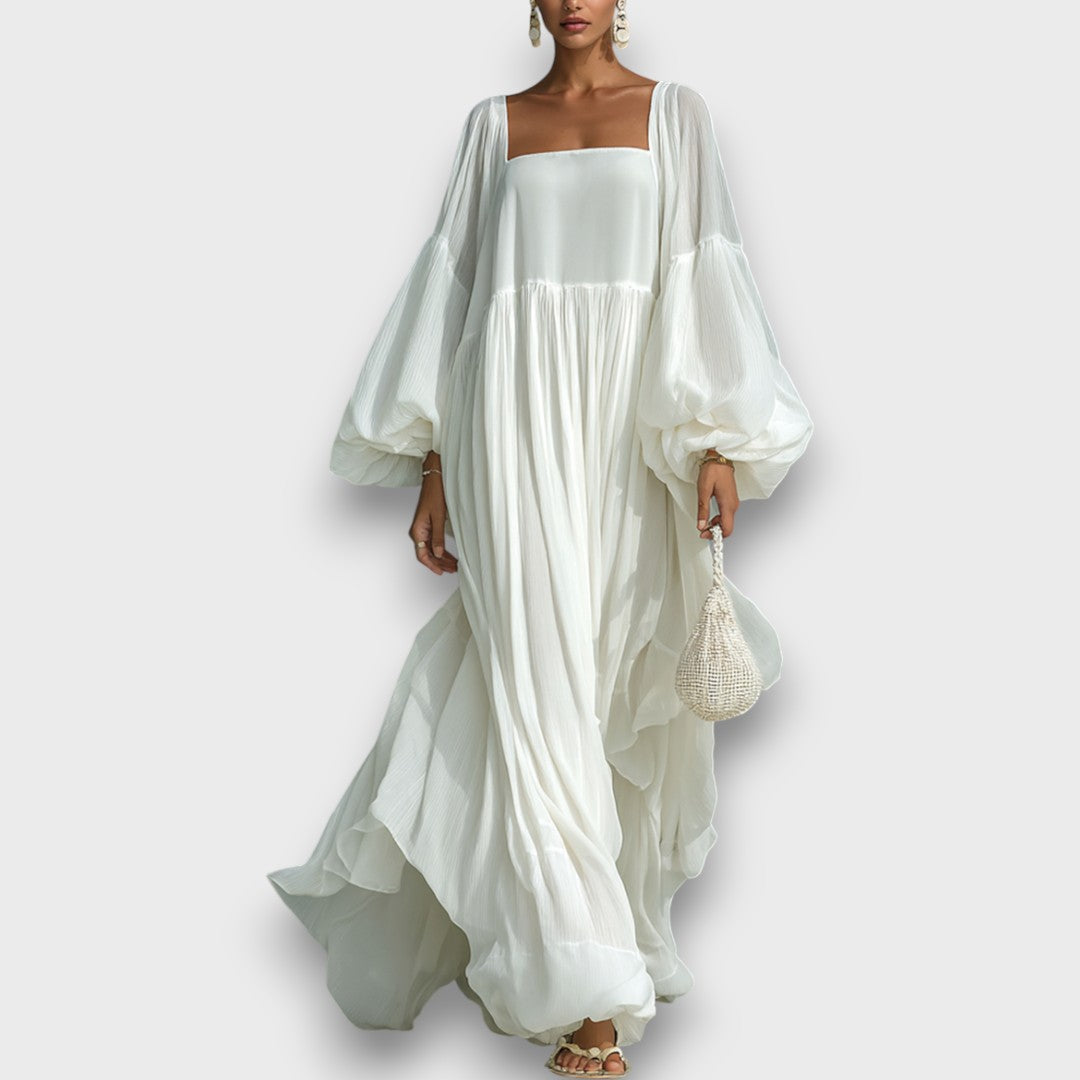 Vestido Largo Drapeado