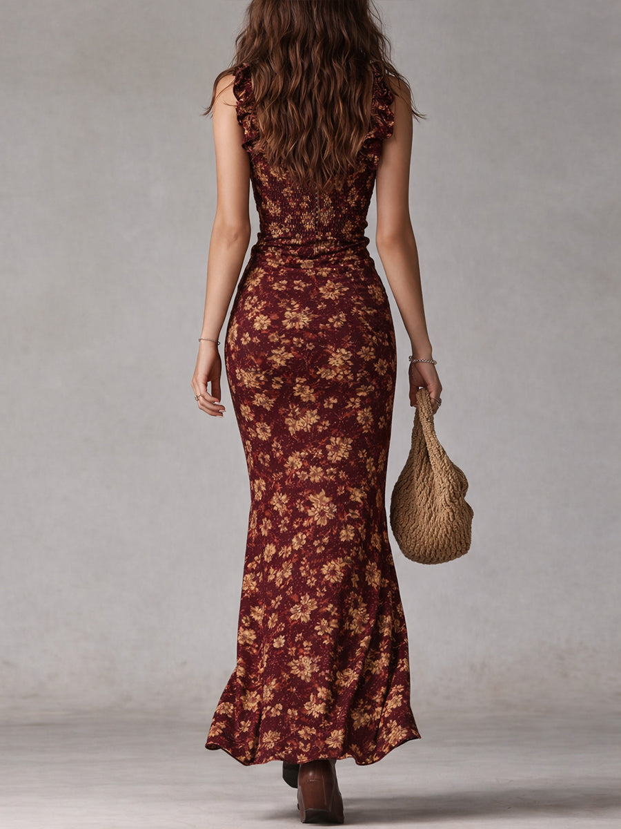 Vestido boho fluido con abertura elegante