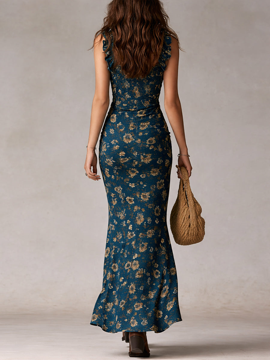 Vestido boho fluido con abertura elegante