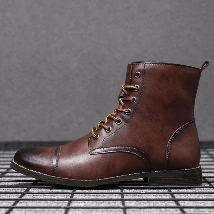 Elegantes botas de piel