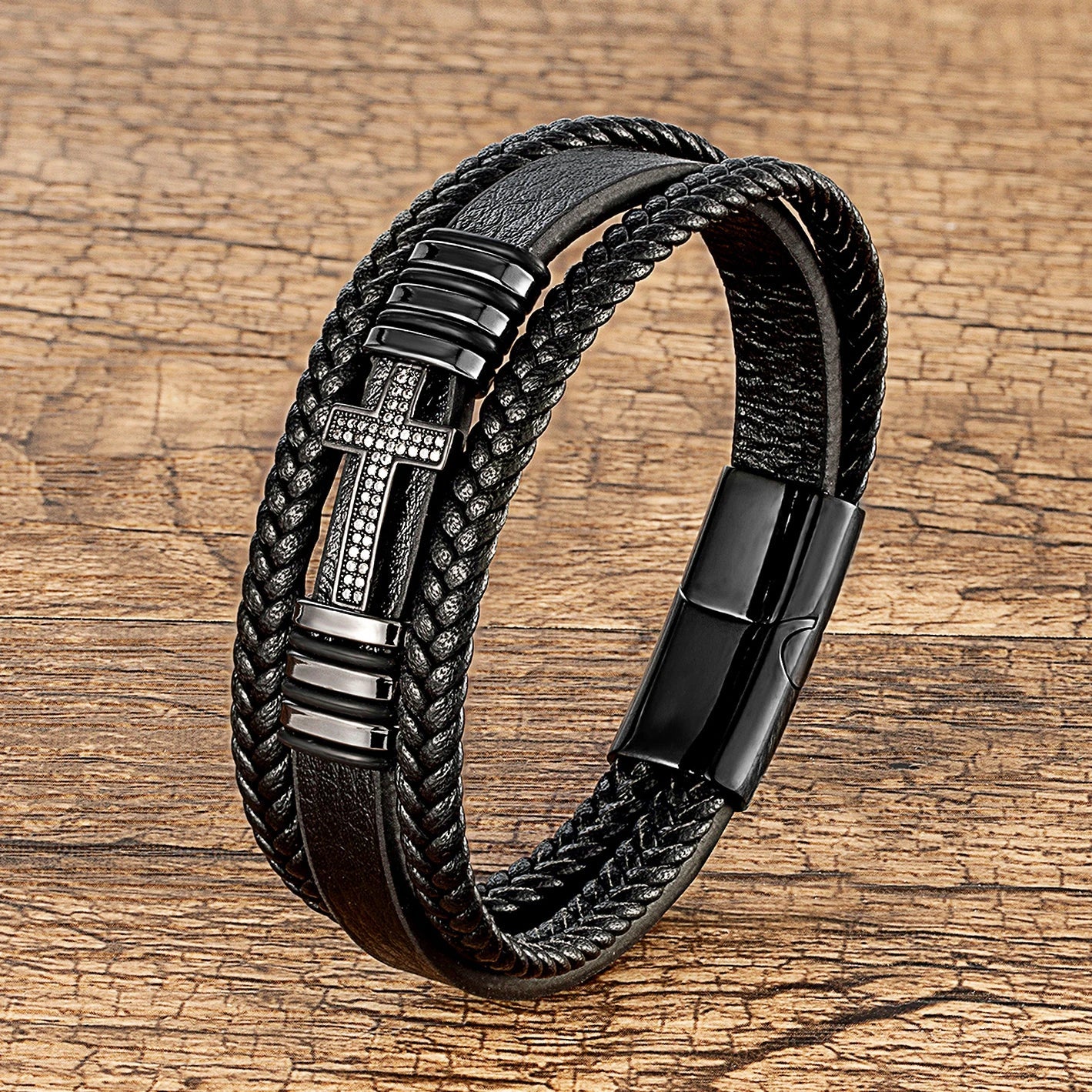 Pulsera clásica con la Cruz de Jesús