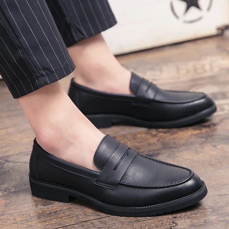 Mocasines elegantes de piel