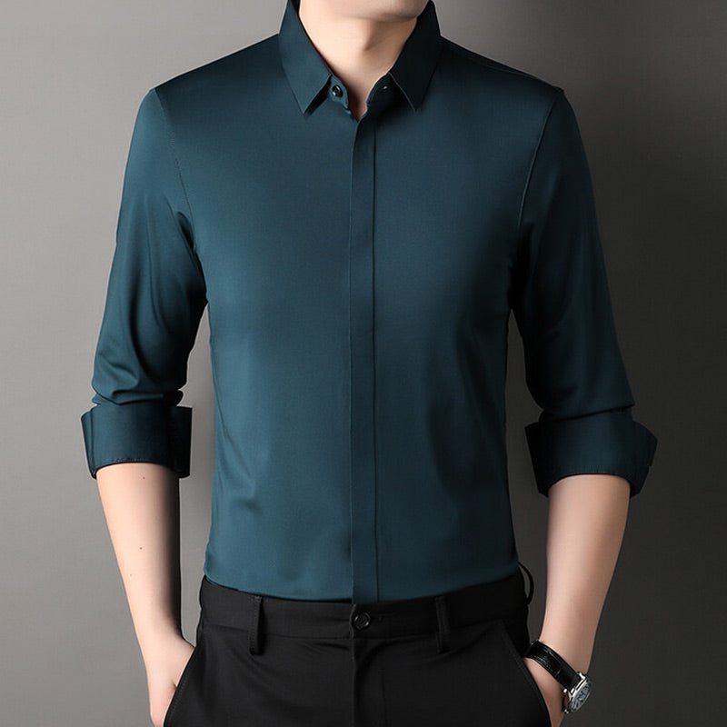 Camisa elástica sin arrugas