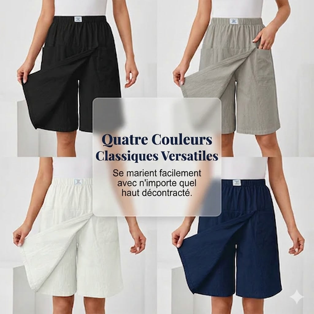 Libertine™ - Falda pantalón de cintura elástica con bolsillos, libertad activa