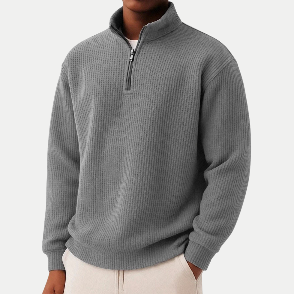 Elegante jersey de punto con cremallera