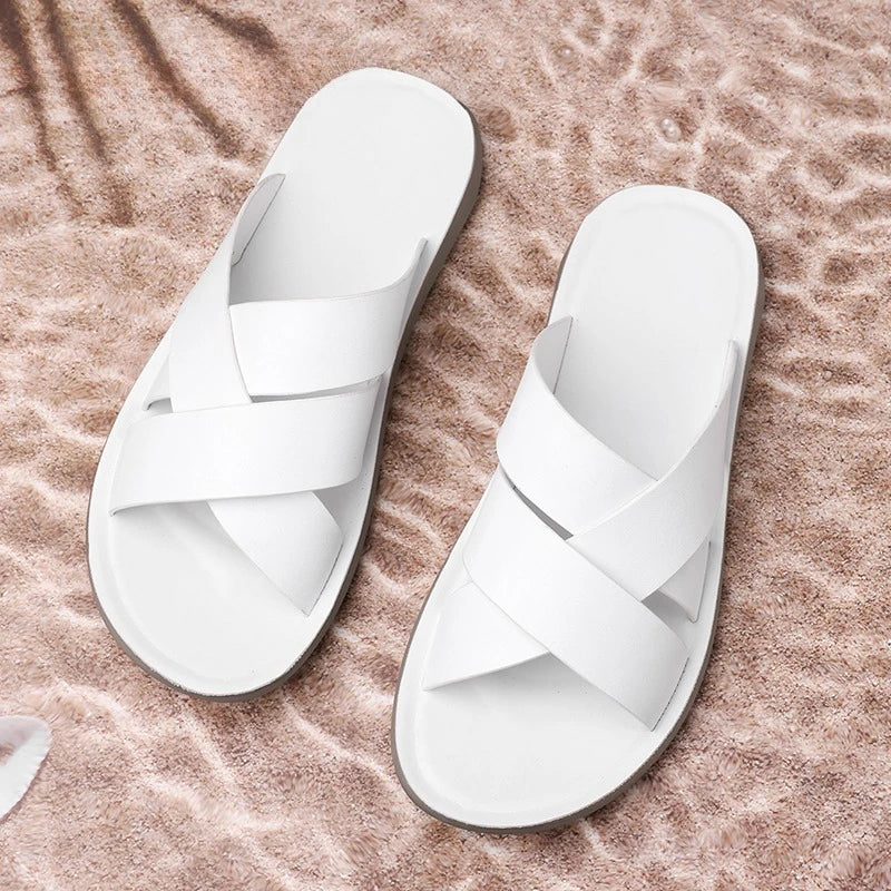 Zapatillas de cuero elegantes para hombre