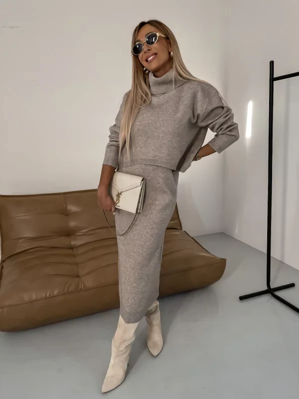 Conjunto vestido de punto