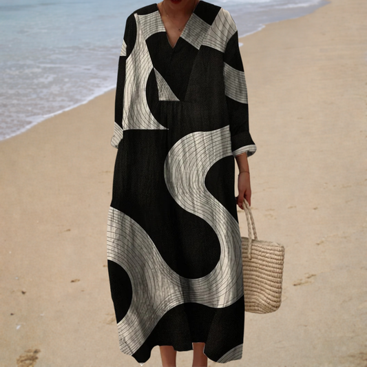 Vestido de Verano Impreso que Realza