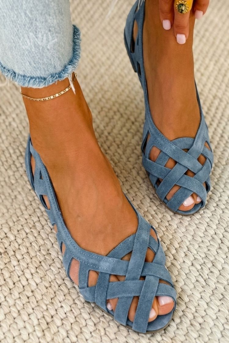 Sandalias Planas Trenzadas de Colores