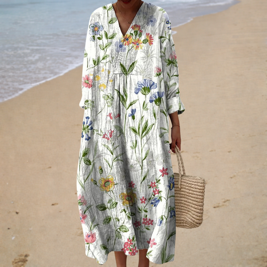 Vestido de verano estampado favorecedor