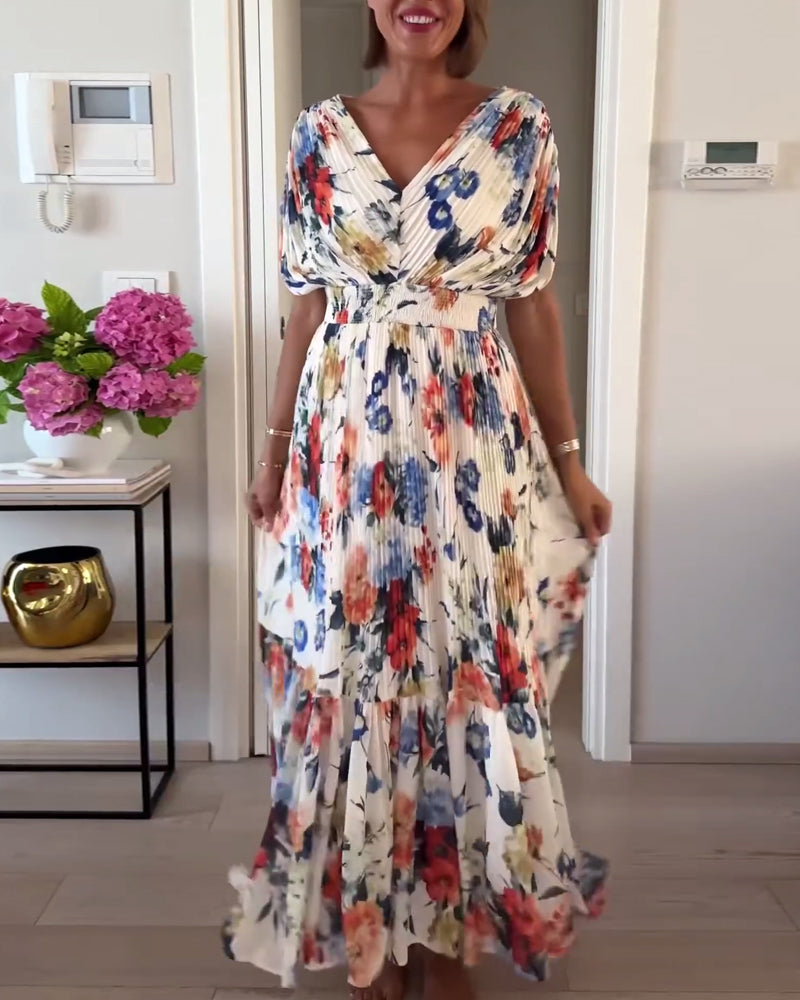 Vestido floral elegante y favorecedor