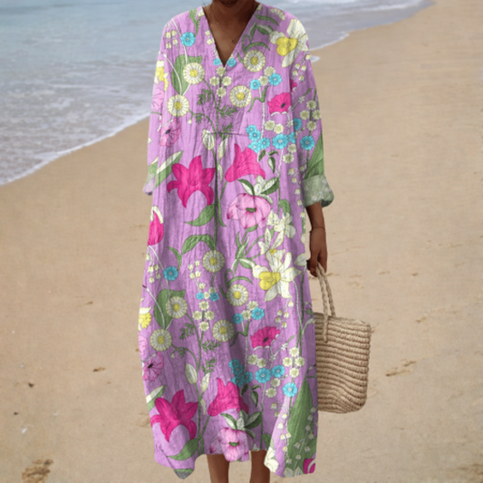 Vestido de verano estampado favorecedor