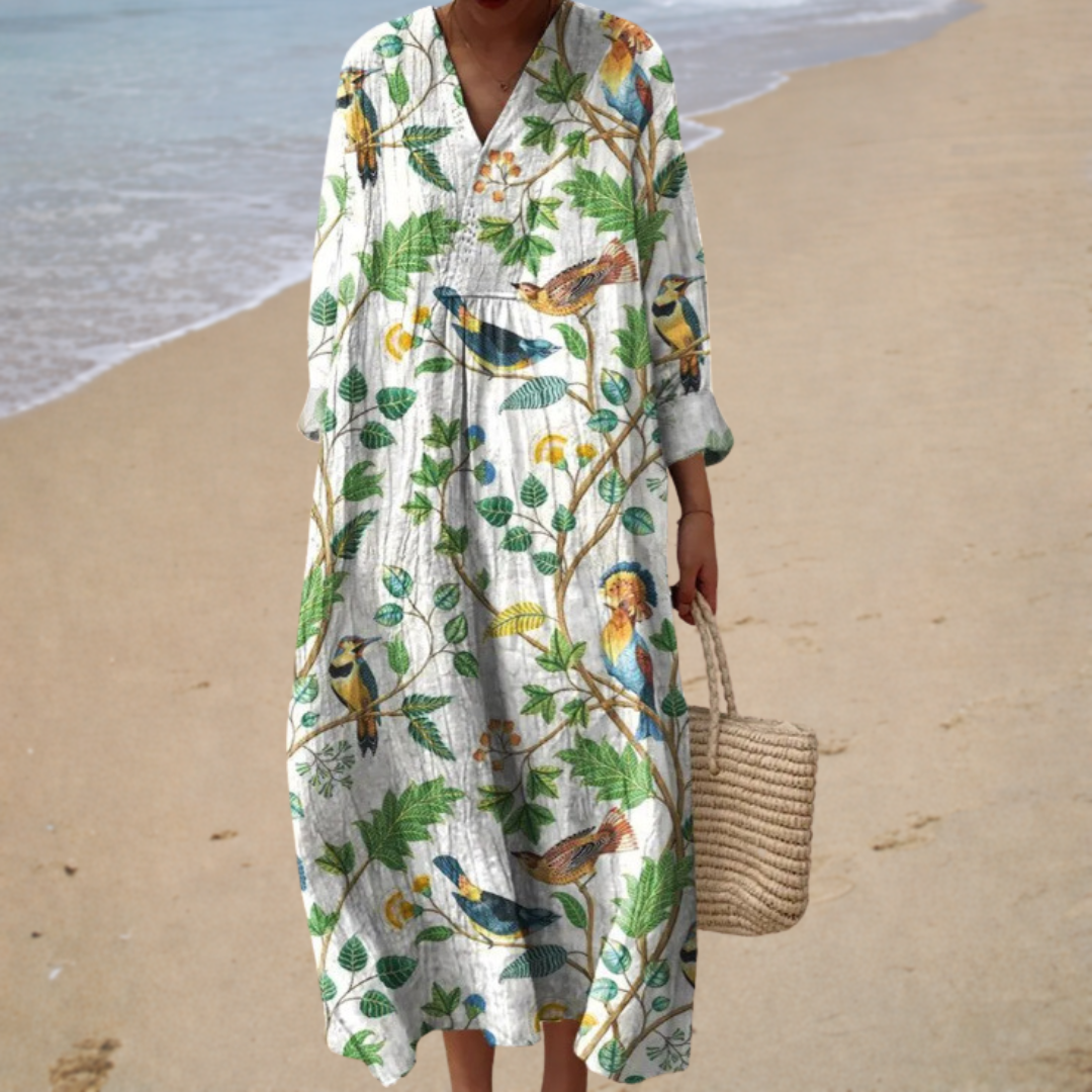 Vestido de verano estampado favorecedor