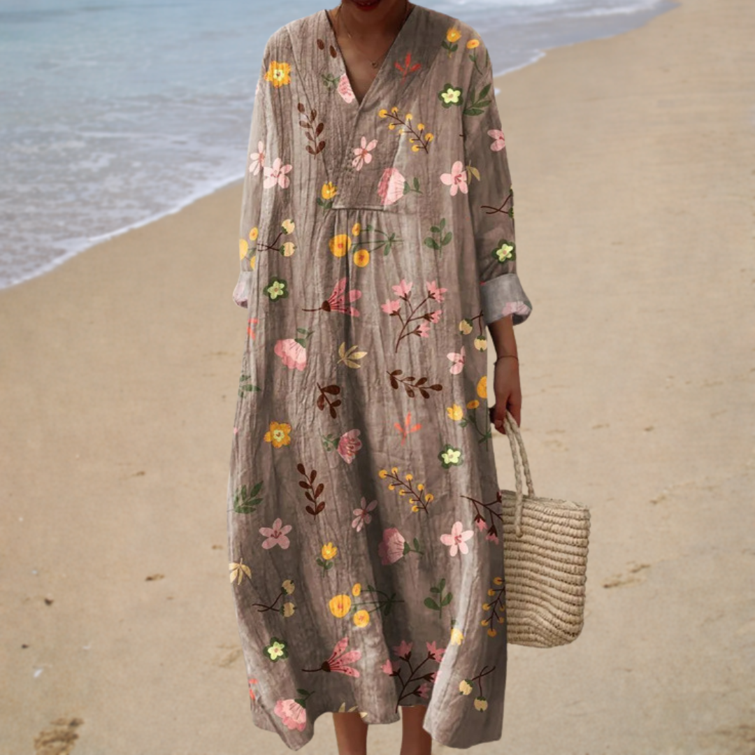 Vestido de Verano Impreso que Realza