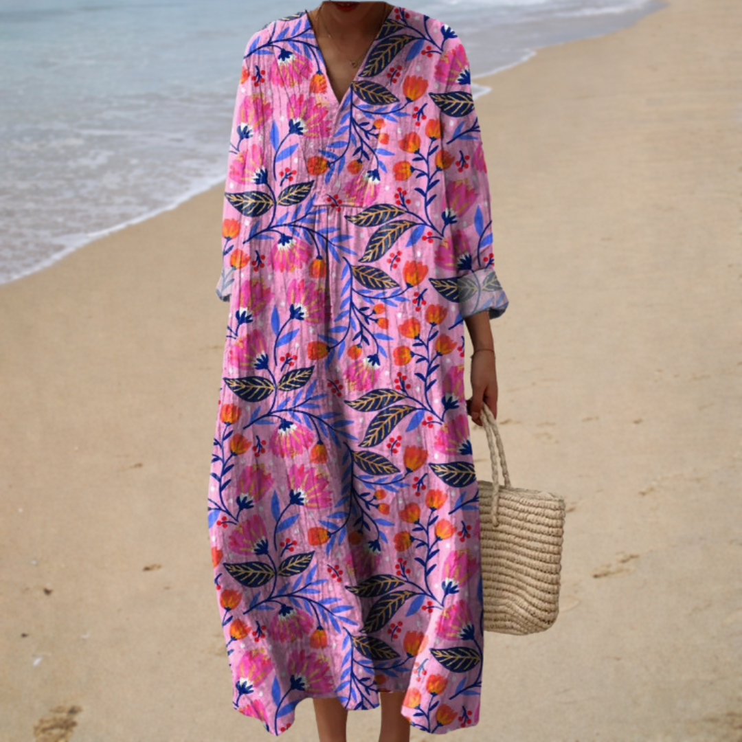 Vestido de Verano Impreso que Realza