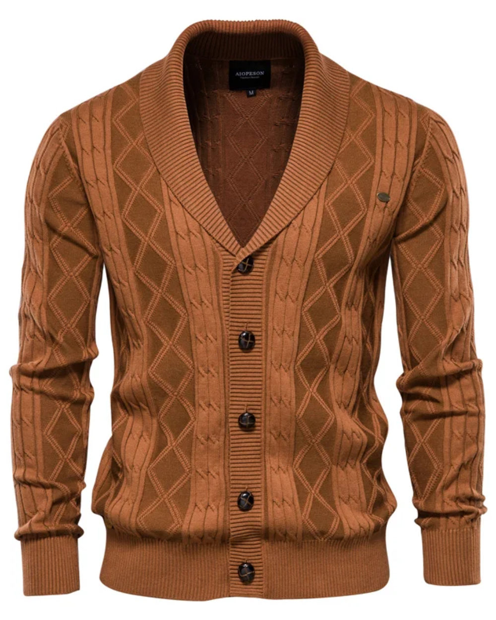 Cárdigan de lujo con botones para hombre