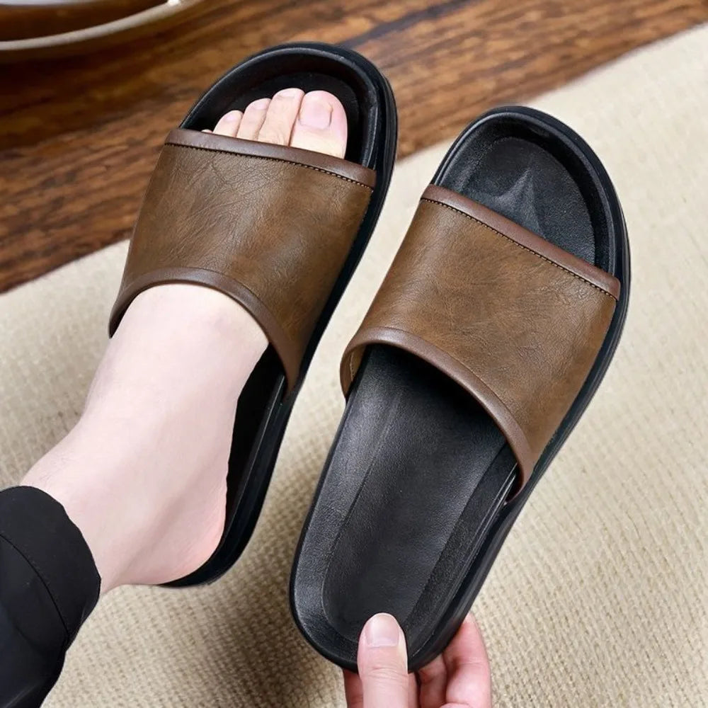 Elegantes sandalias de piel