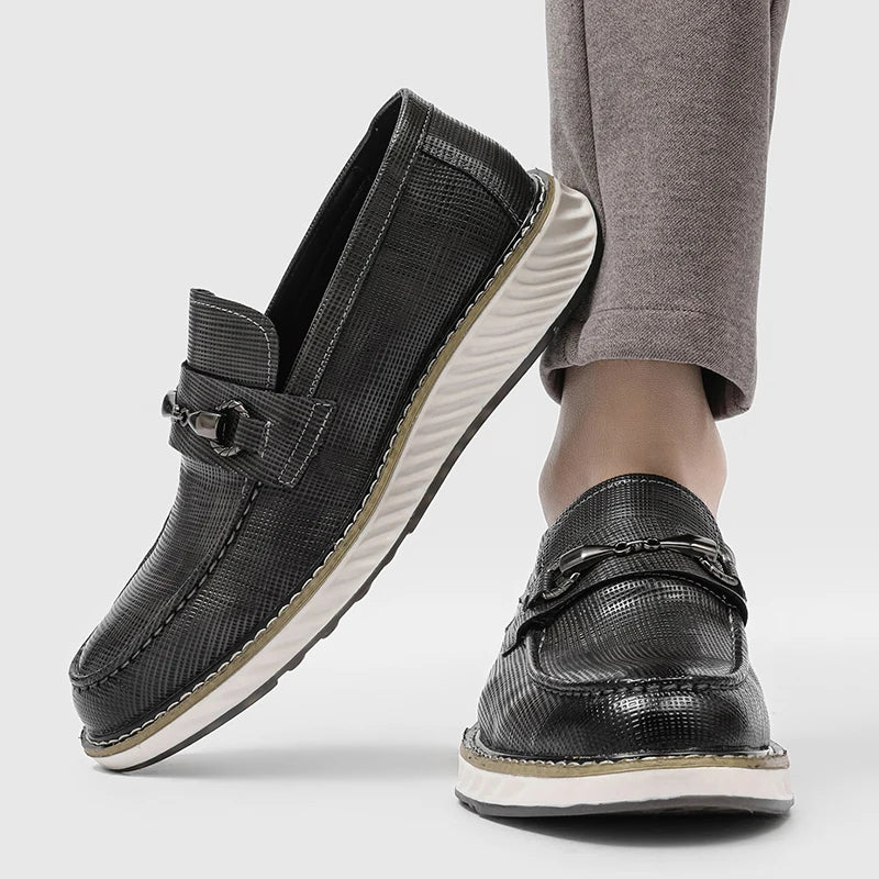 Mocasines de cuero elegantes sin cordones