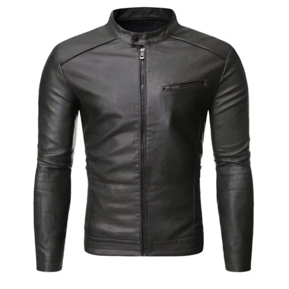 Elegante chaqueta de cuero