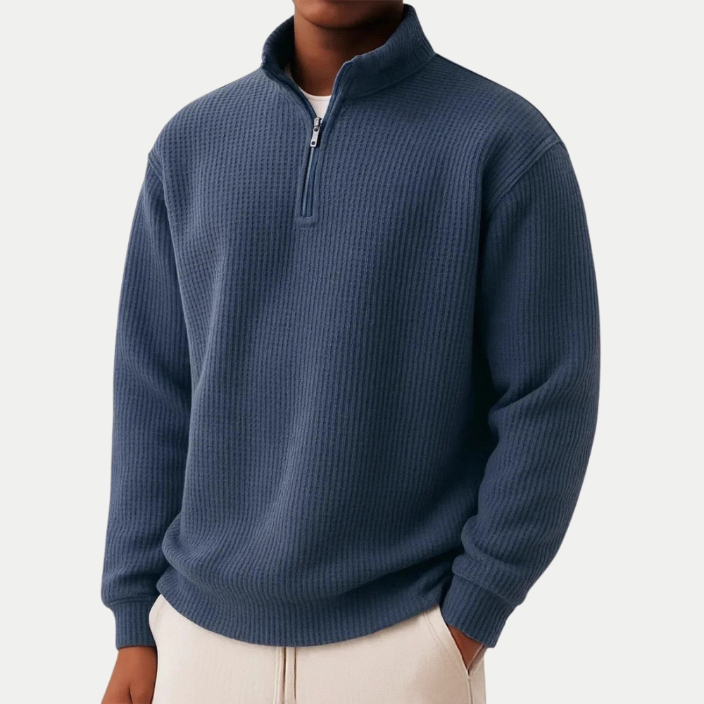 Elegante jersey de punto con cremallera