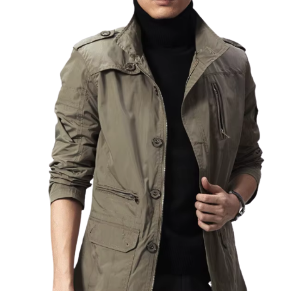 Elegante chaqueta cortaviento