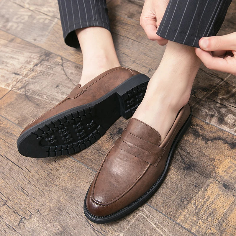 Mocasines elegantes de piel