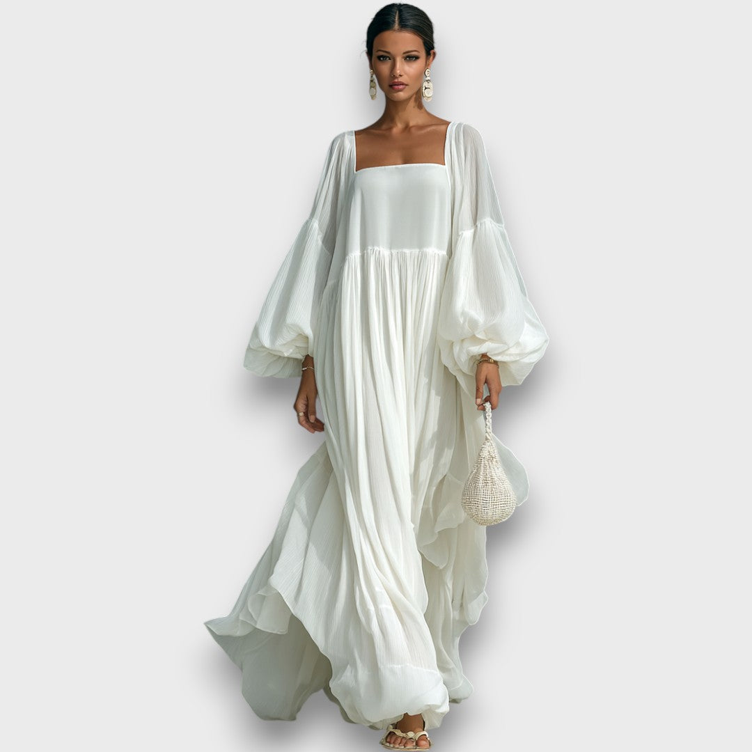 Vestido Largo Drapeado