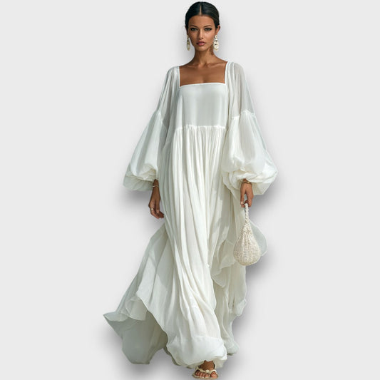 Vestido Largo Drapeado
