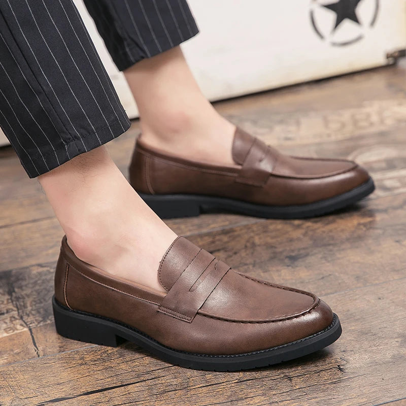 Mocasines elegantes de piel