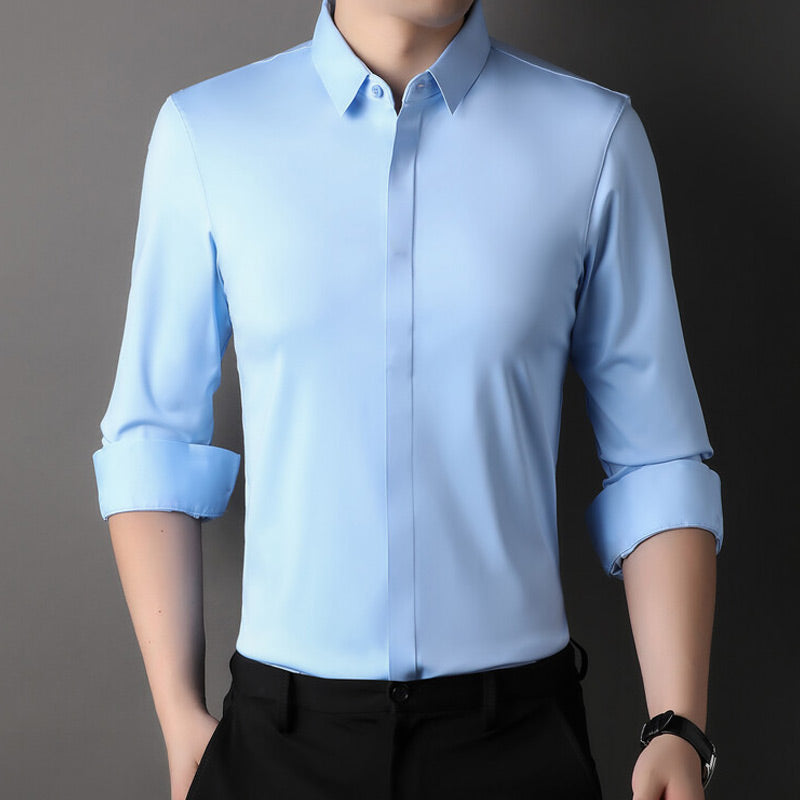 Camisa elástica sin arrugas