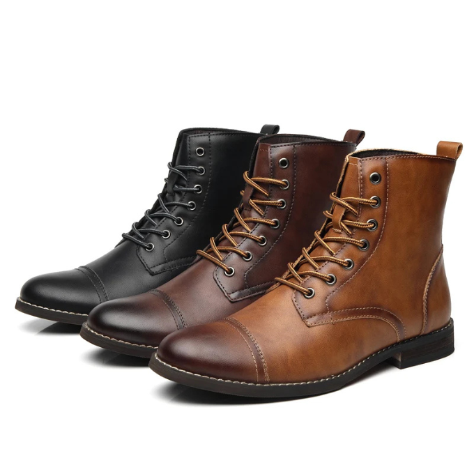 Elegantes botas de piel