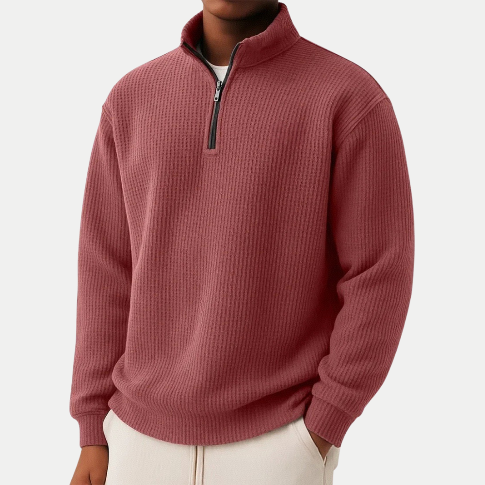 Elegante jersey de punto con cremallera