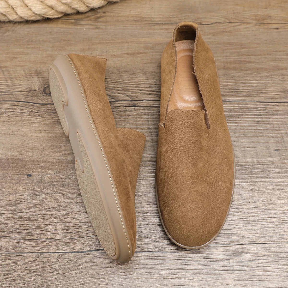 Mocasines de cuero para hombre