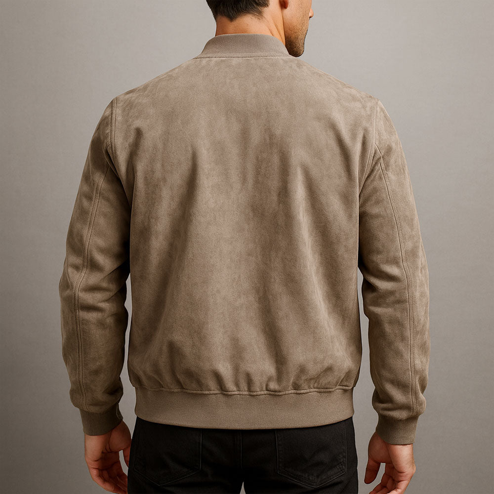 Elegante chaqueta de ante