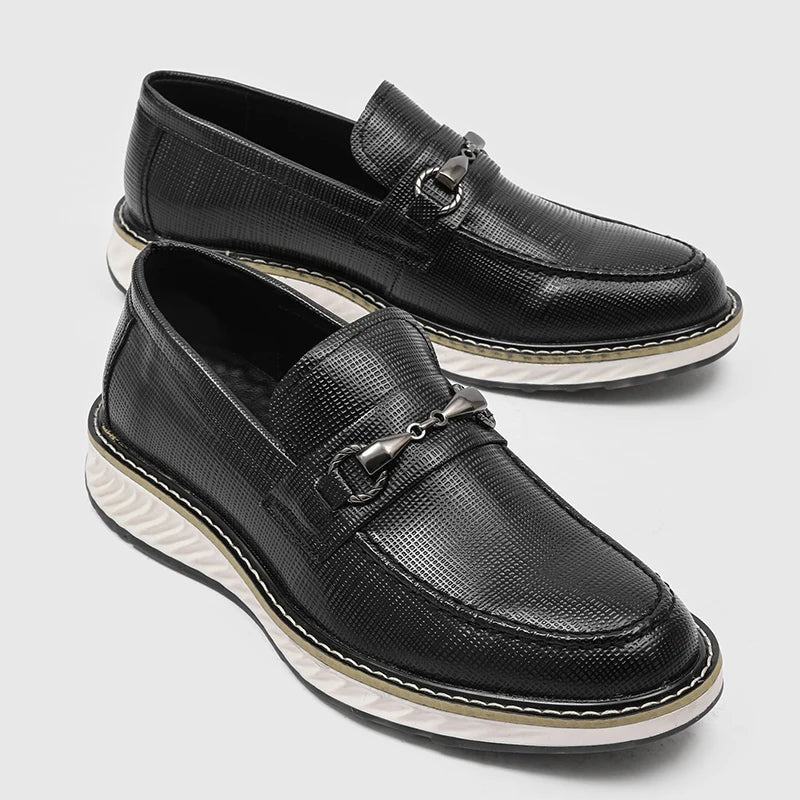 Mocasines de cuero elegantes sin cordones