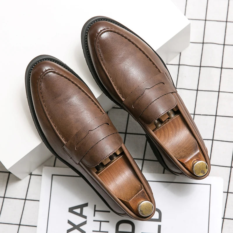Mocasines elegantes de piel