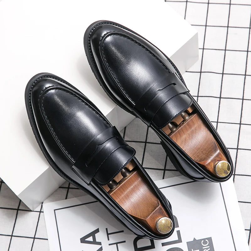 Mocasines elegantes de piel