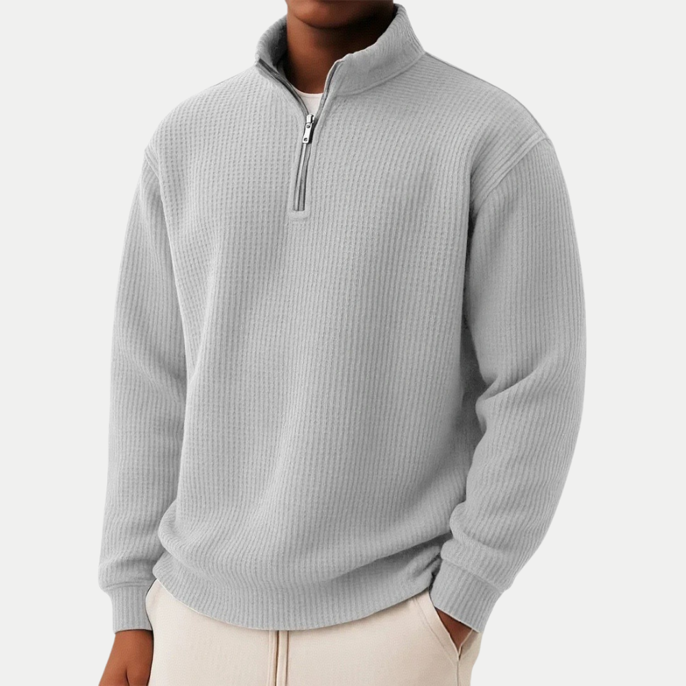 Elegante jersey de punto con cremallera