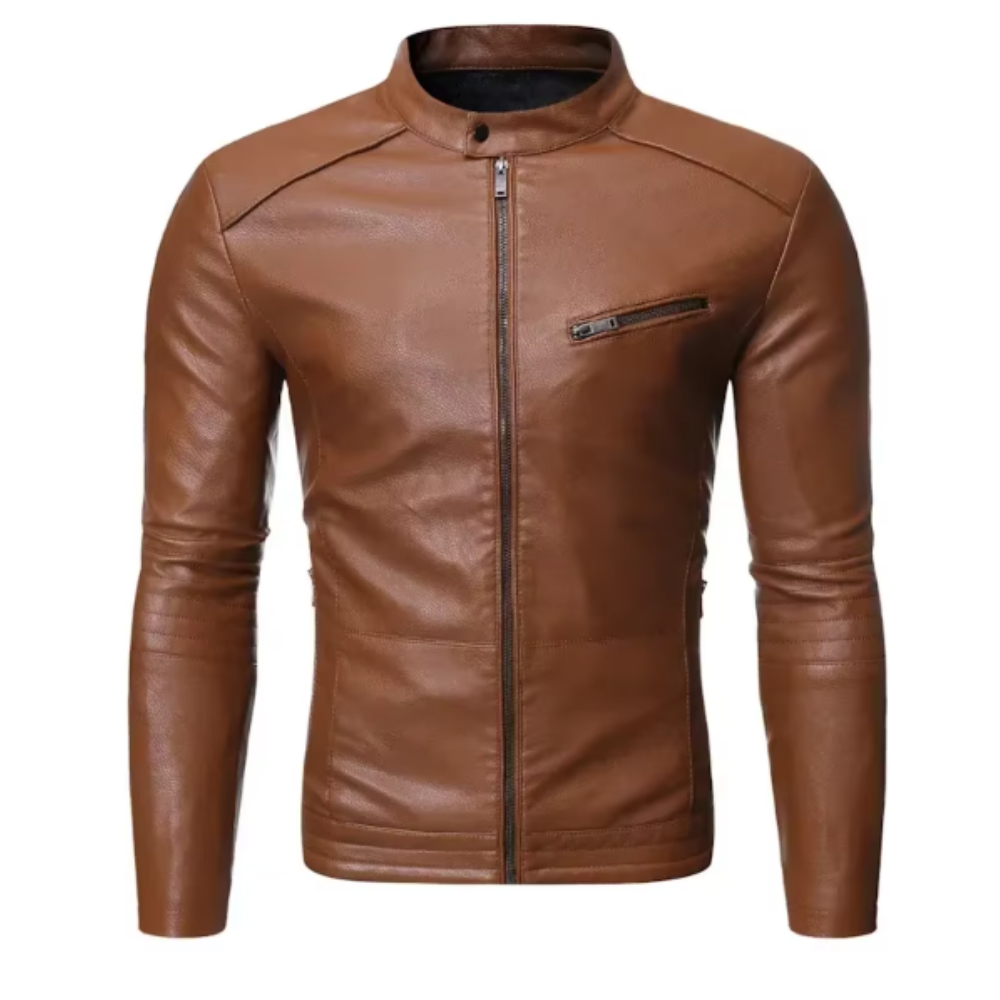 Elegante chaqueta de cuero