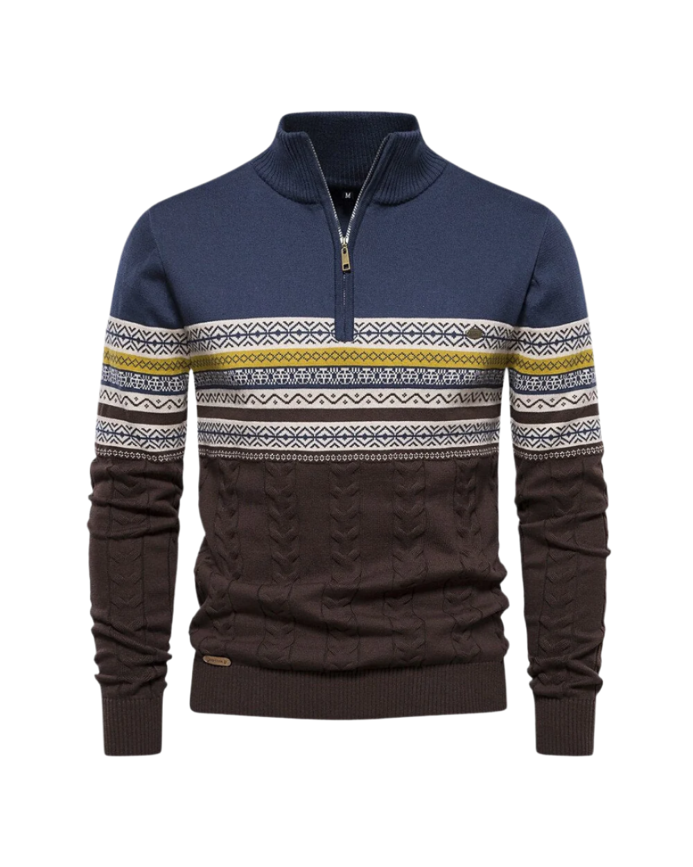 Jersey Frederico de algodón con cremallera y estampado