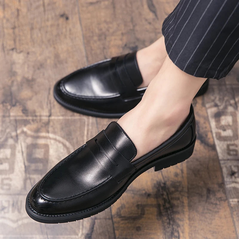 Mocasines elegantes de piel