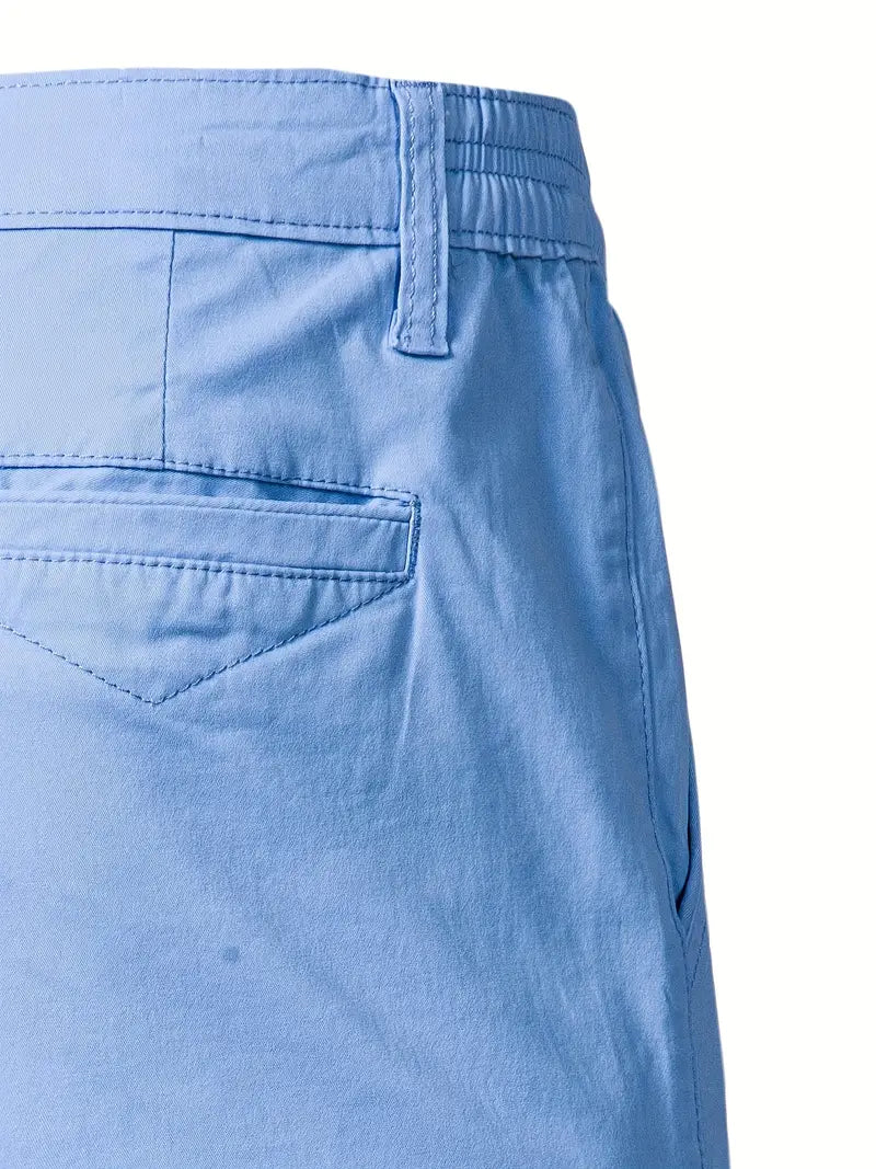 Elegantes pantalones cortos de algodón