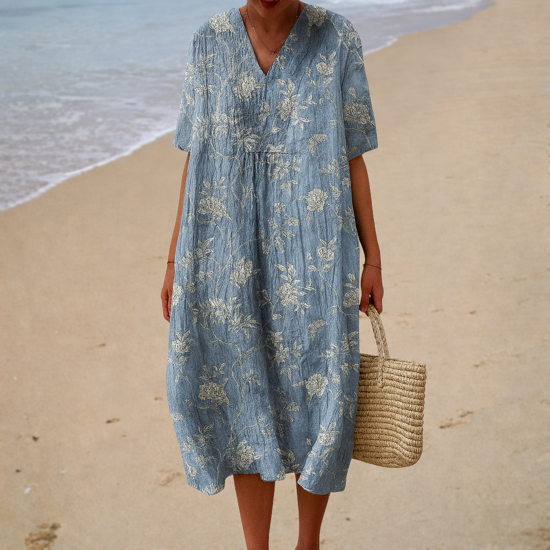 Vestido de verano estampado favorecedor