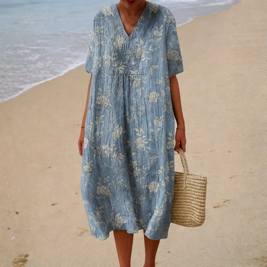 Vestido de verano estampado favorecedor