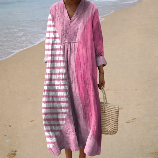 Vestido de Verano Impreso que Acentúa
