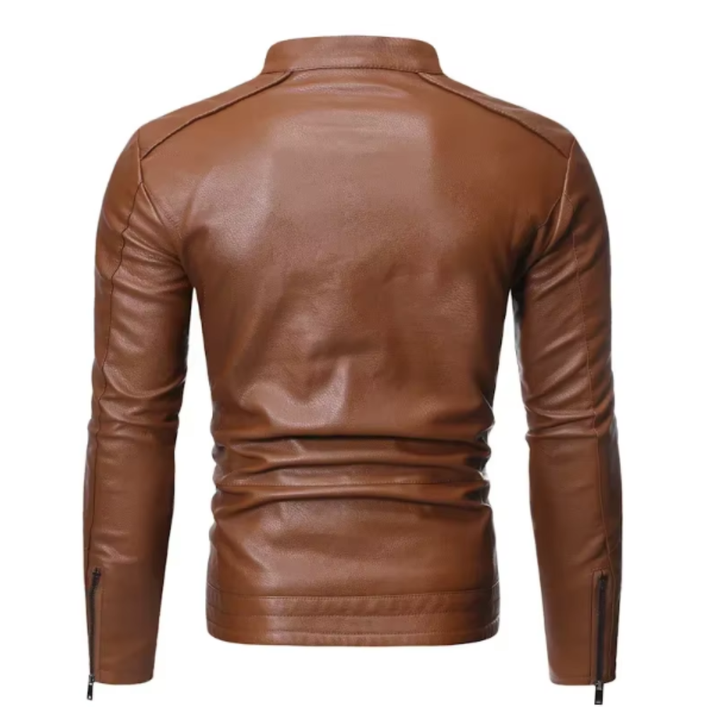 Elegante chaqueta de cuero